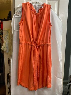 GAP Orange Sleeveless Drawstring Dress